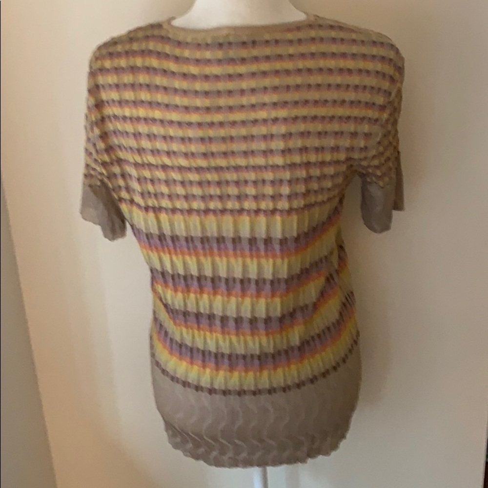 Missoni tan knit short sleeved striped top - Picture 11 of 16